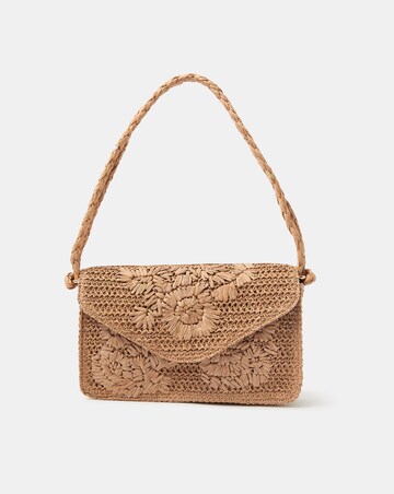 Accessorize Floral Raffia Shoulder Bag