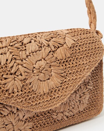 Accessorize Floral Raffia Shoulder Bag
