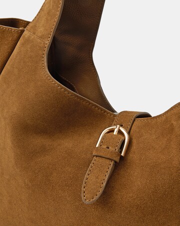 Accessorize Suede Buckle Tab Shoulder Bag