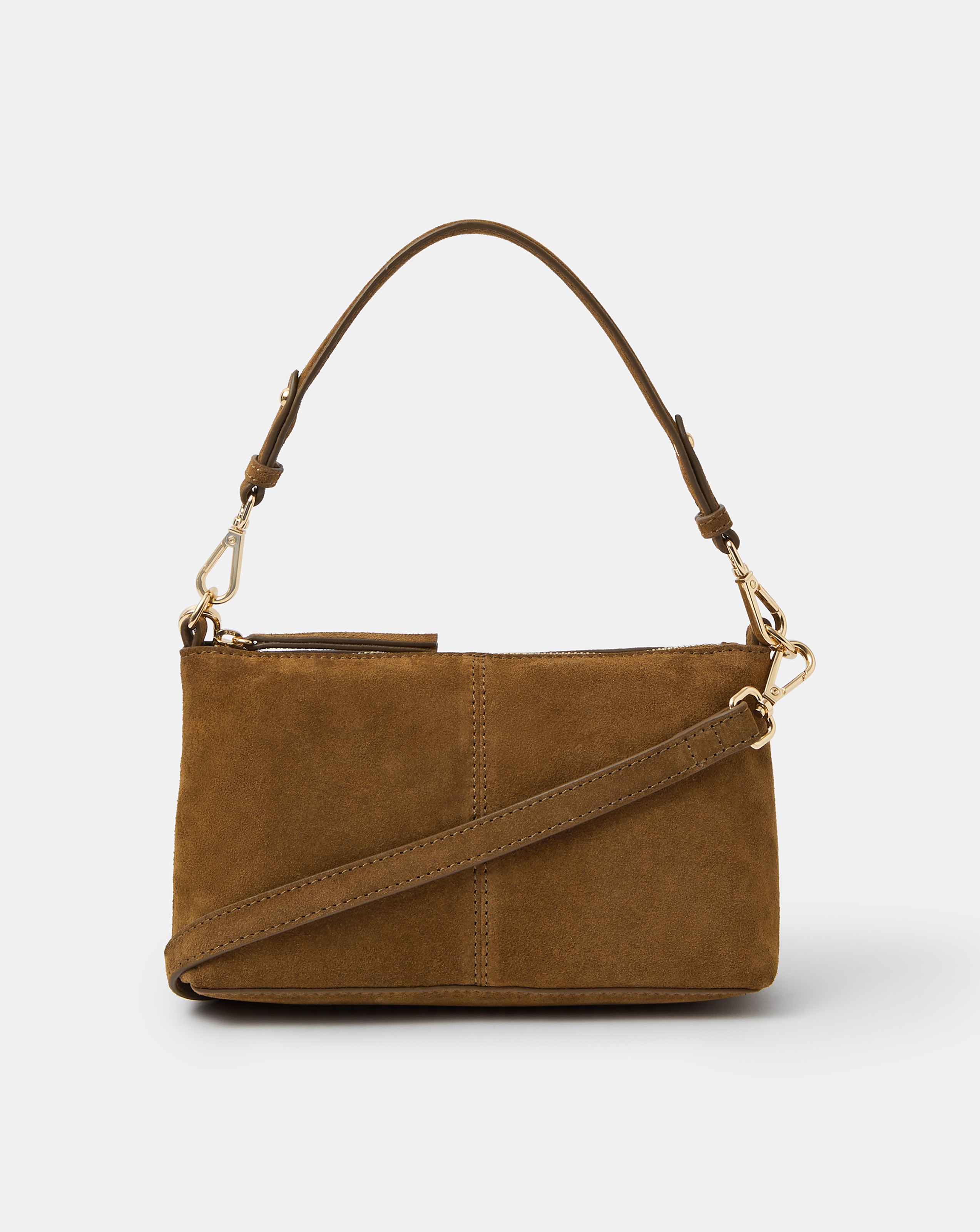 New In - Accessorize Suede Crossbody Handbag