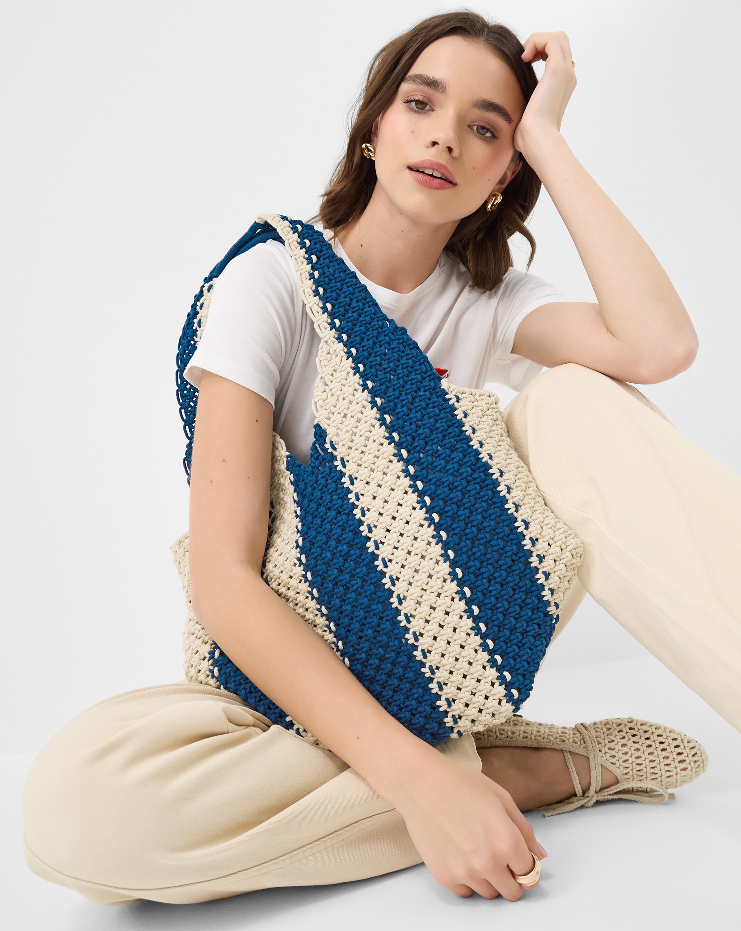 New In - Accessorize Macrame Tote Bag