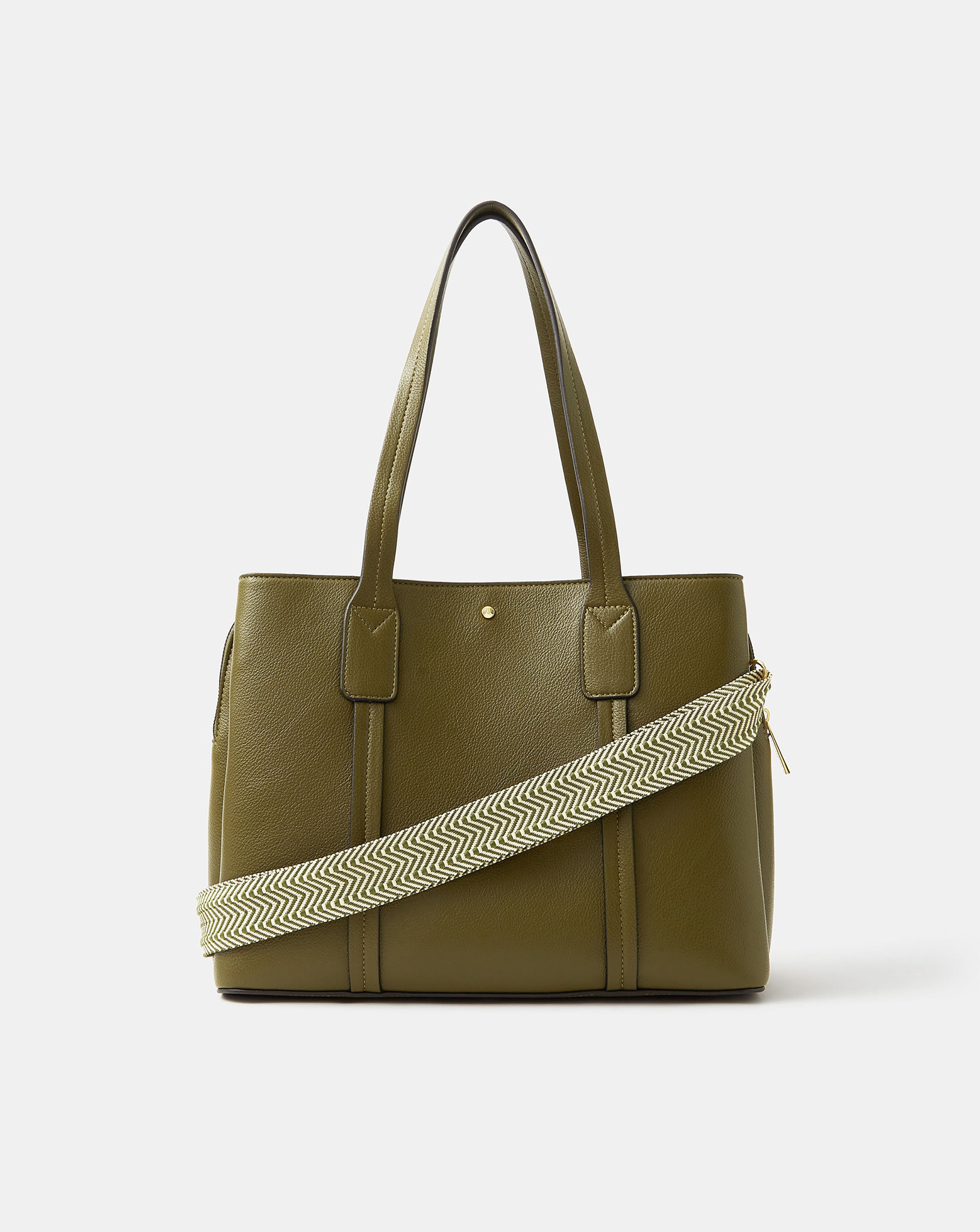 New In - Accessorize Webbing Strap Leather Bag