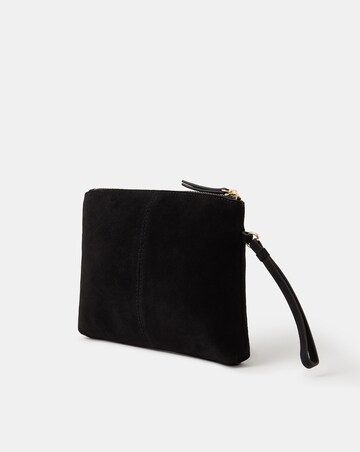 Accessorize Stud Suede Clutch Bag