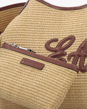 Emporio Armani Woven Straw Medium Natural Tan Shopper Bag