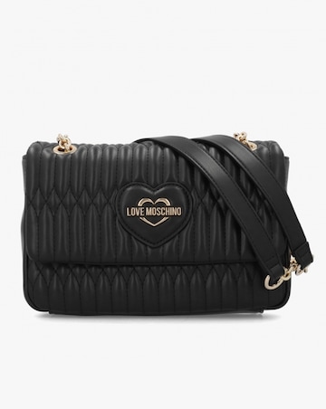 Love Moschino Quilted Bubble Love Black Shoulder Bag