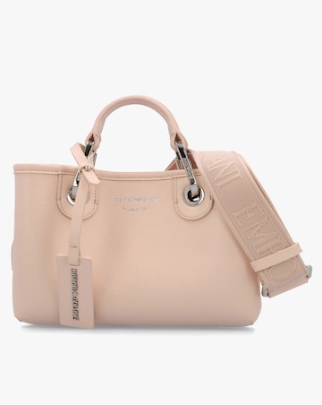 Emporio Armani X Small Apricot Moka Cross-Body Shopper Bag