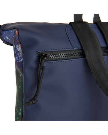 New Rebels Cafe at Night PU Rolltop Tablet Backpack