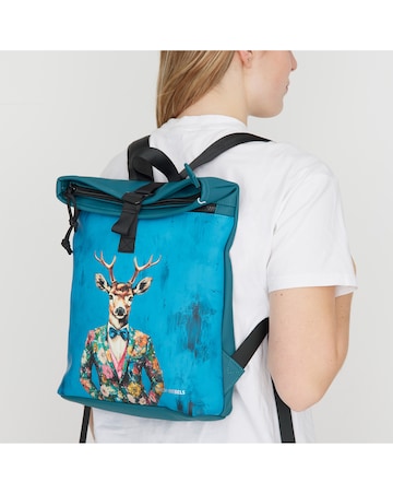New Rebels Dressed Deer PU Rolltop Tablet Backpack Mini