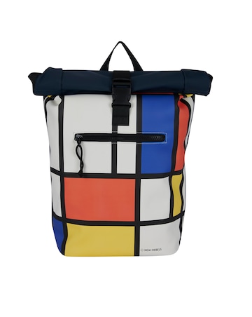 New Rebels Mondriaan PU Rolltop Laptop (15.6") Backpack