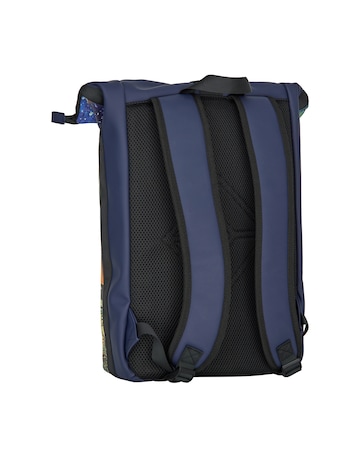 New Rebels Cafe at Night PU Rolltop Laptop (15.6") Backpack