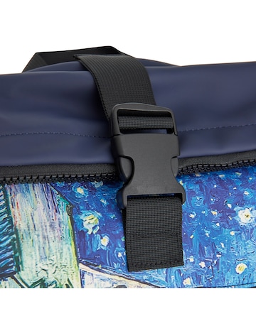 New Rebels Cafe at Night PU Rolltop Laptop (15.6") Backpack