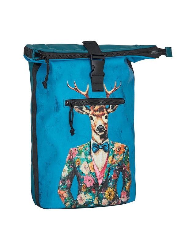 New Rebels Dressed Deer PU Rolltop Laptop (15.6") Backpack