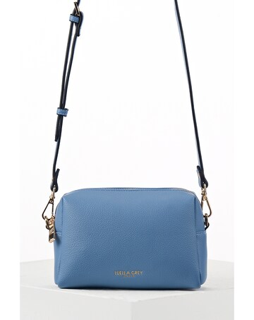 Luella Grey Suky Blue Woven Crossbody