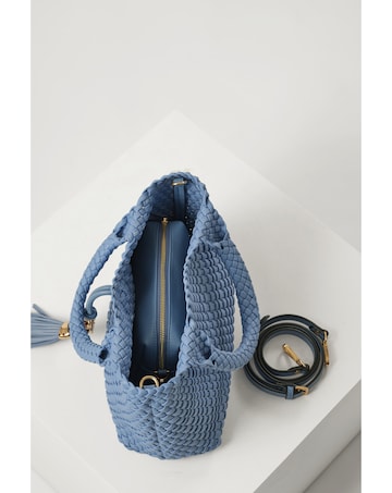 Luella Grey Suky Blue Woven Crossbody