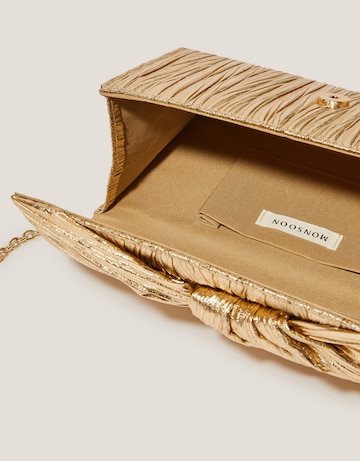 Monsoon Mia Pleated Metallic Clutch Bag