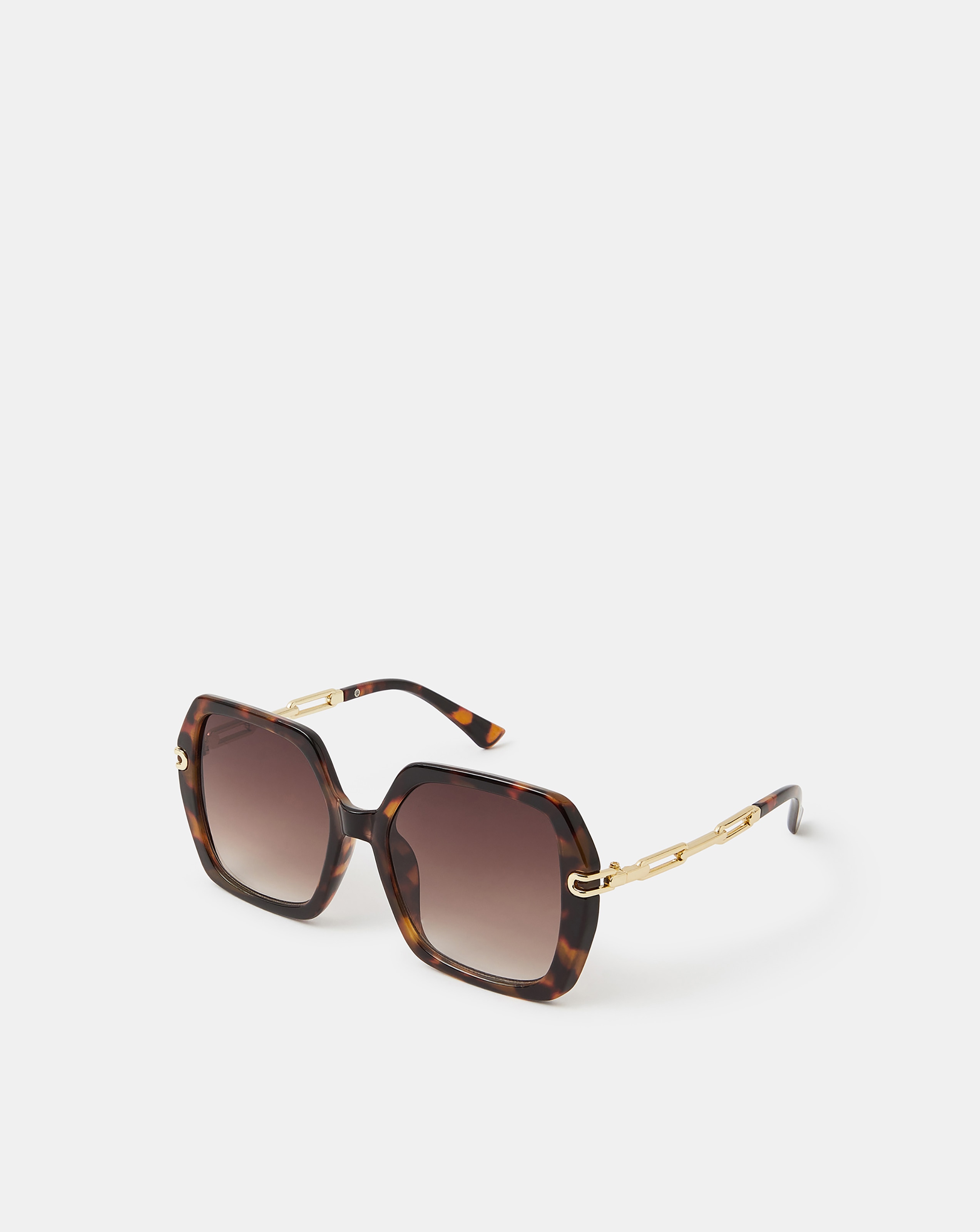 New In - Accessorize Tort Square Sunglasses