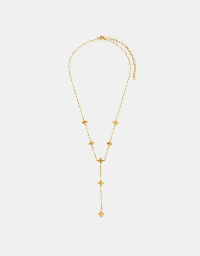 Accessorize Clover Lariat Necklace