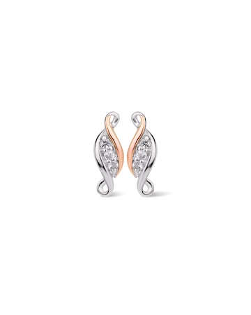 Past Present Future Sterling Silver Earrings with Topaz