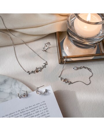 Tree of Life Sterling Silver Vine Ring with Topaz