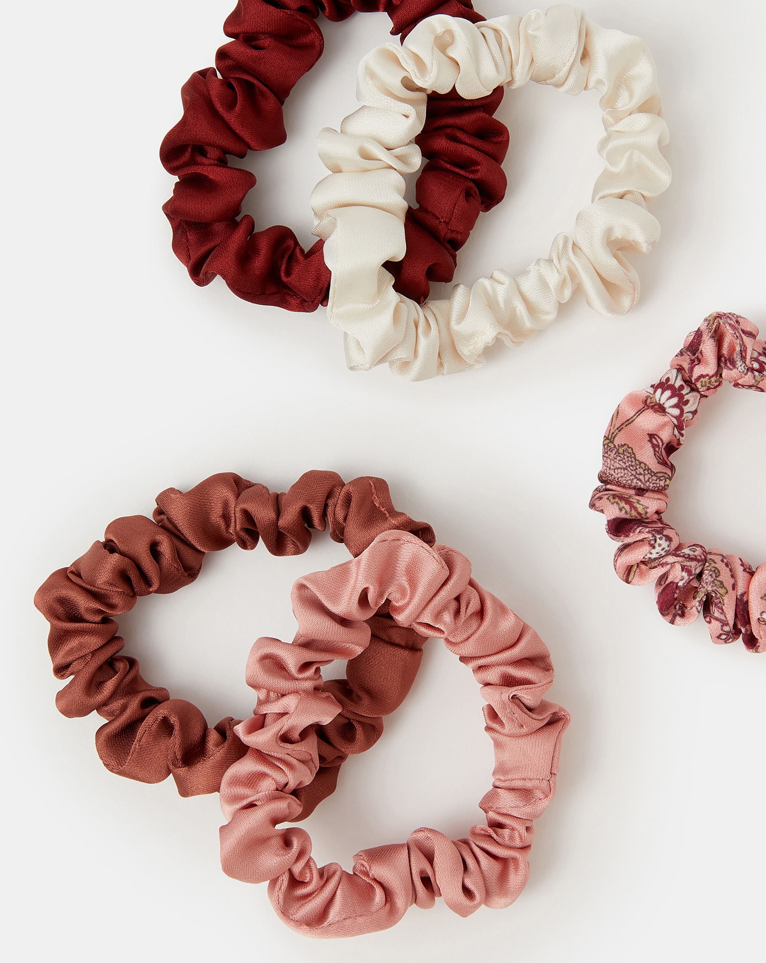 New In - Accessorize 5-Pack Skinny Scrunchies