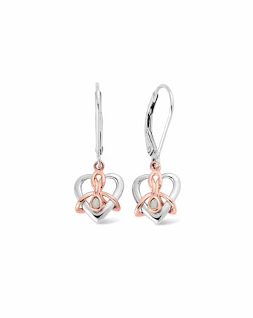 Forever Yours Sterling Silver Dwynwen Drop Earrings with Opals