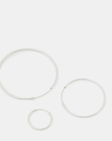 Accessorize 3-Pack ST Hoop Earrings