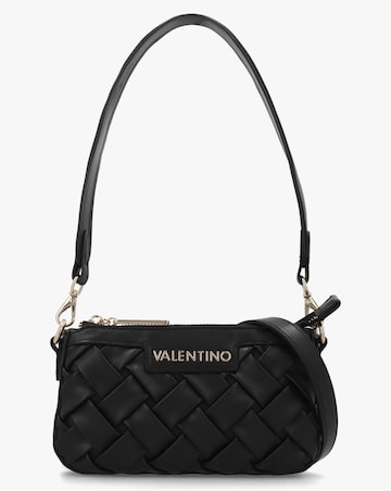 Valentino Bags Ennis Black Woven Shoulder Bag