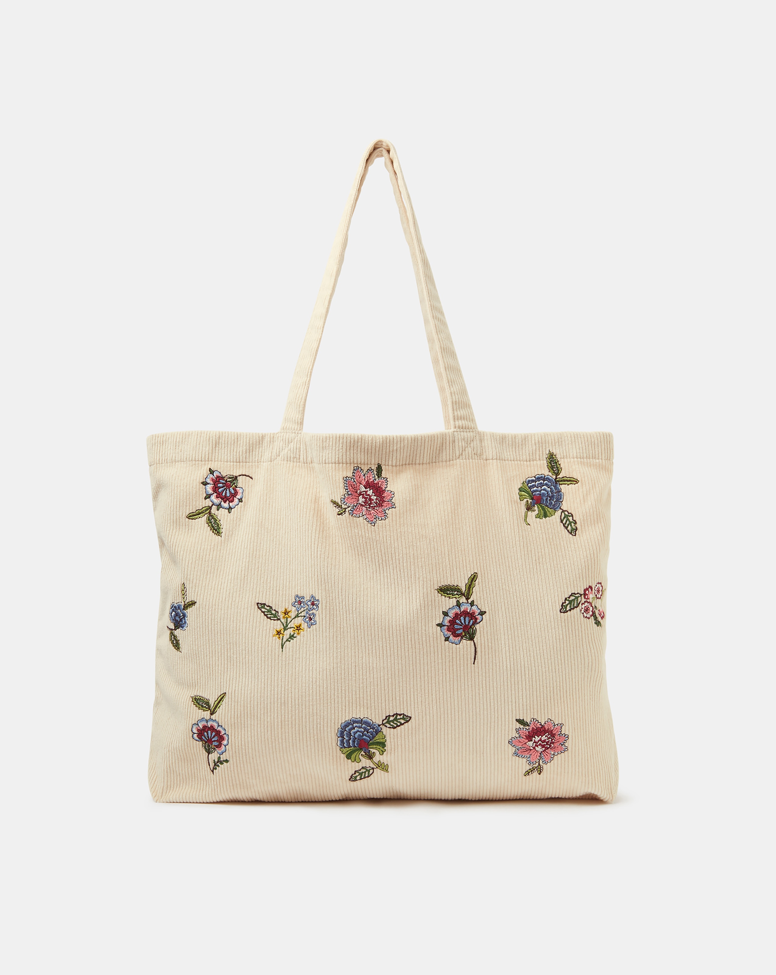 New In - Accessorize Floral Corduroy Shopper Bag