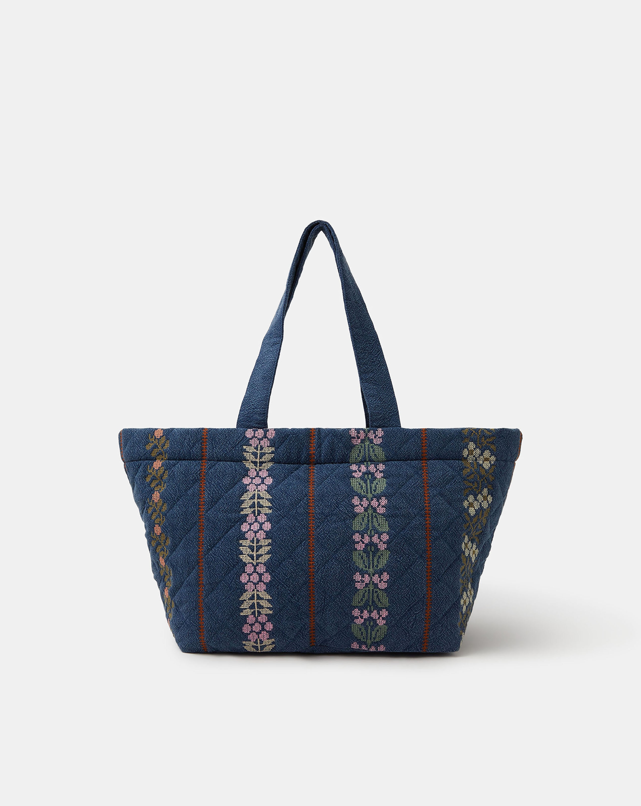 New In - Accessorize Tapestry Denim Shopper Bag