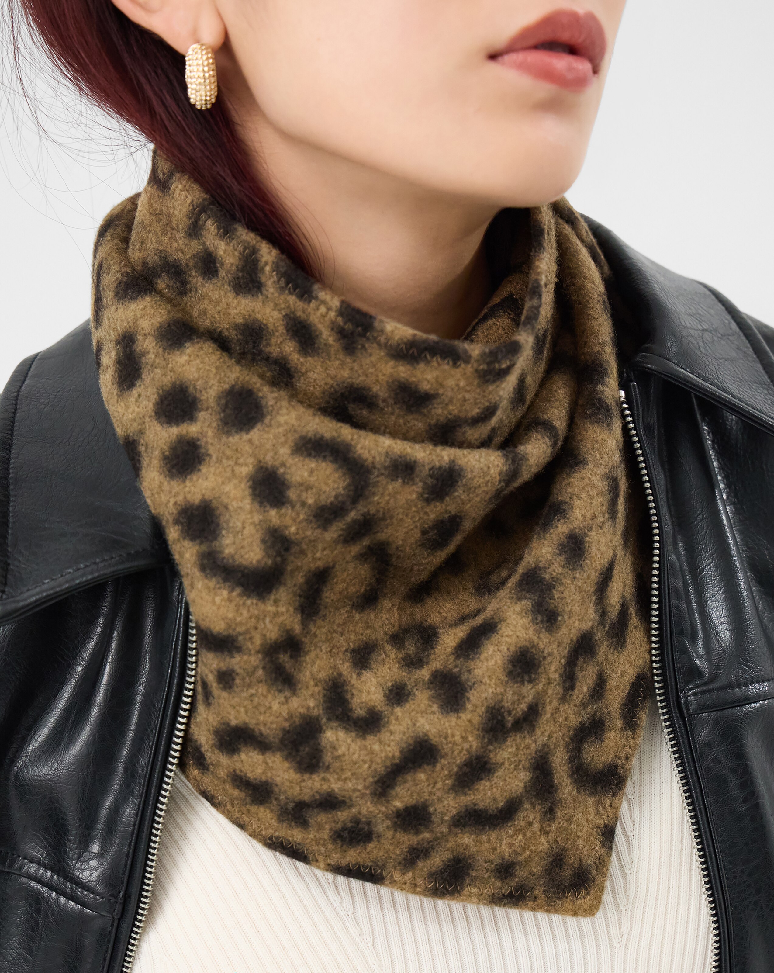 Accessorize Leopard Print Triangle Scarf | JD Williams