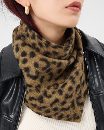 Accessorize Leopard Print Triangle Scarf