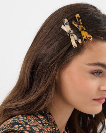 Accessorize Tort Bow Hair Clips