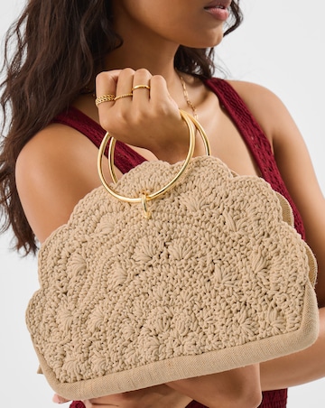 Accessorize Crochet Scallop Ring Bag