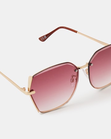 Accessorize Geometric Metal Sunglasses