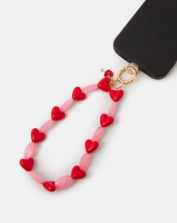 Accessorize Heart Bead Wrist Phone Strap