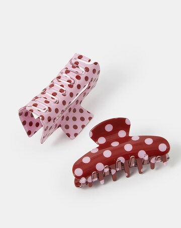 Accessorize Polka Dot Claw Clips