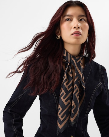 Accessorize Geometric Print Square Scarf