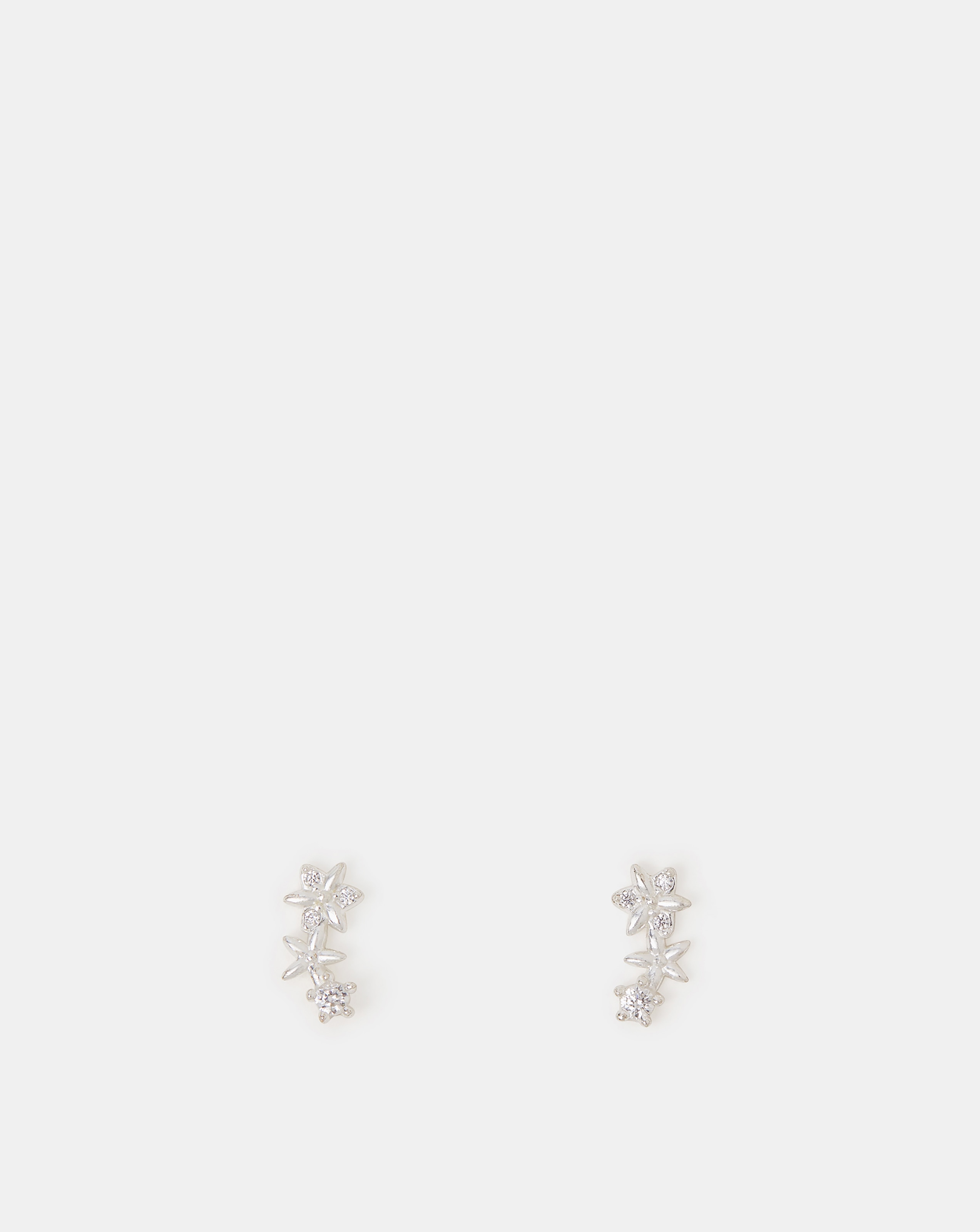 New In - Accessorize Sparkle Flower Stud Earrings