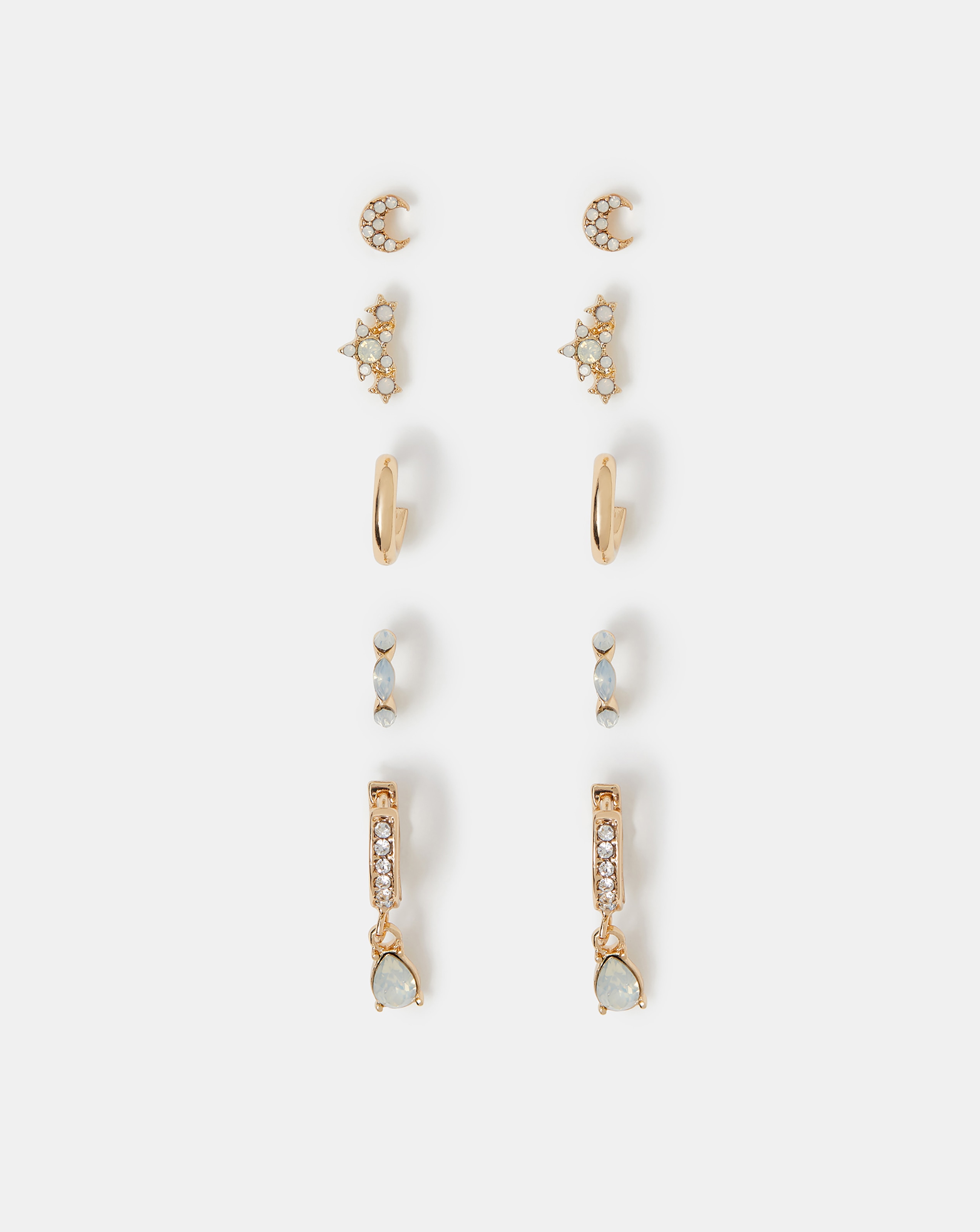 New In - Accessorize Stone Stud & Hoop Earrings