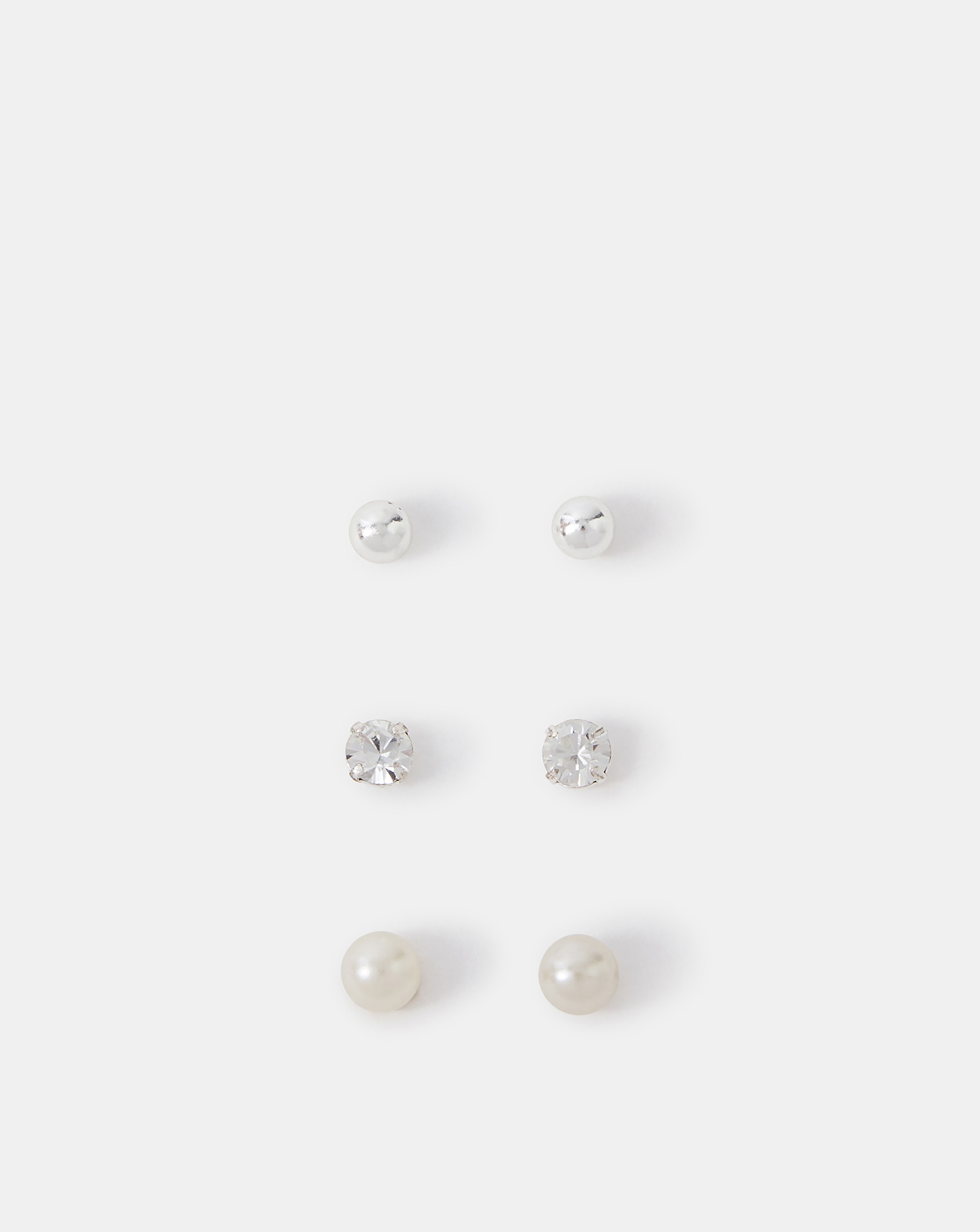 New In - Accessorize Sterling Silver-Plated Studs