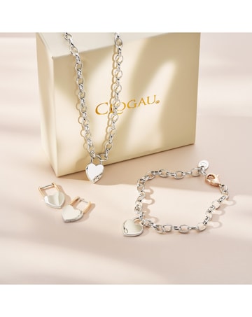 Cariad Sterling Silver Padlock Hoop Earrings