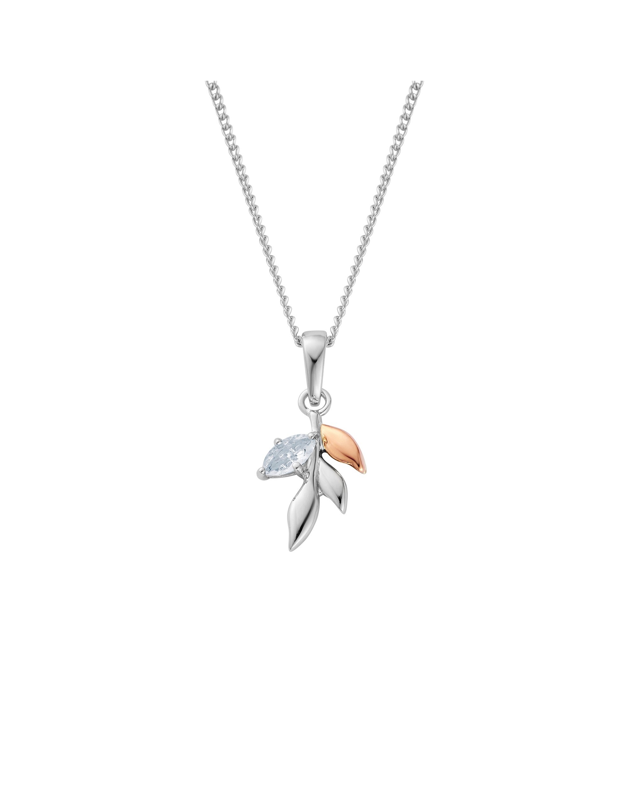 New In - Royal Leaf Pendant with Topaz