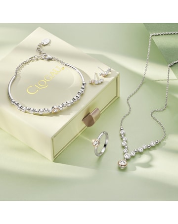 Clogau Celebration Sterling Silver Drop Necklace with Topaz