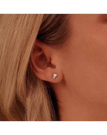 Nature's Wonder Sterling Silver Beachcomber Stud Earrings with Topaz & Pearl