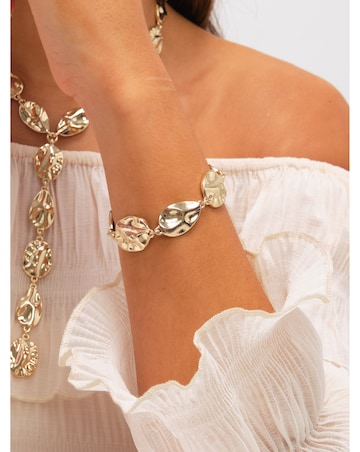 Mood Gold Polished Molten Bracelet