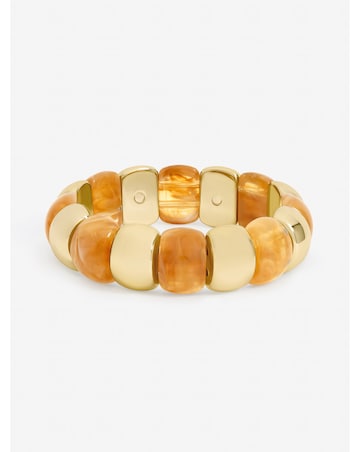 Mood Gold Plated and Resin Stretch Bracelet