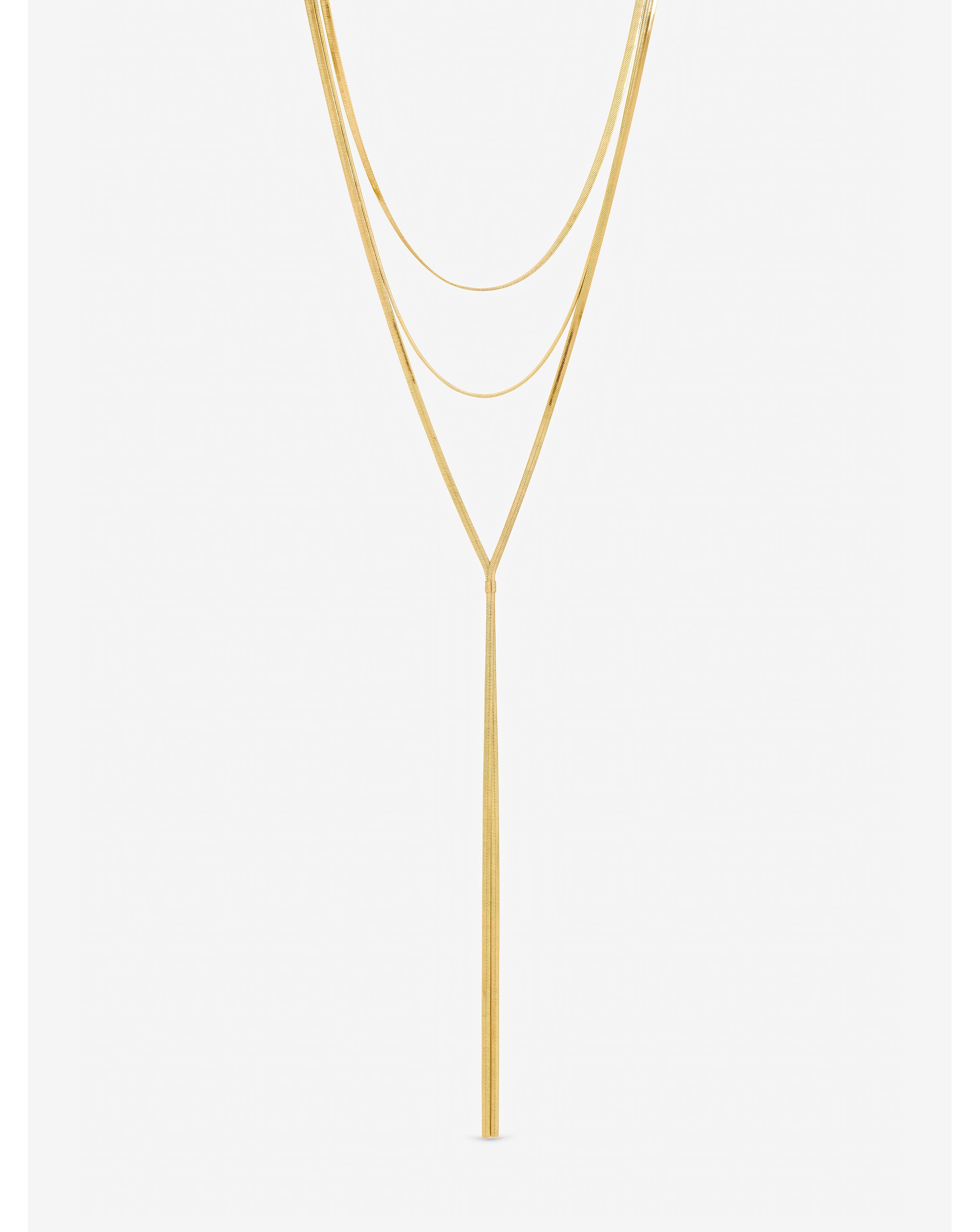 New In - Gold Snake Chain Long Y-Drop Necklace