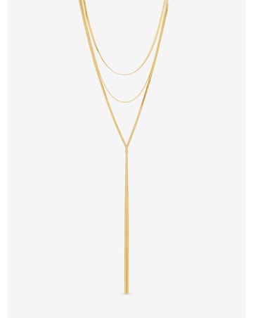 Mood Gold Snake Chain Long Y-Drop Necklace