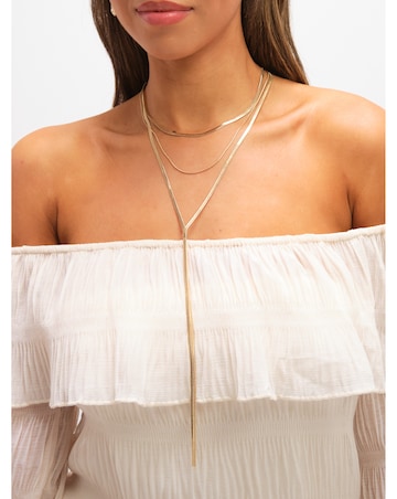 Mood Gold Snake Chain Long Y-Drop Necklace