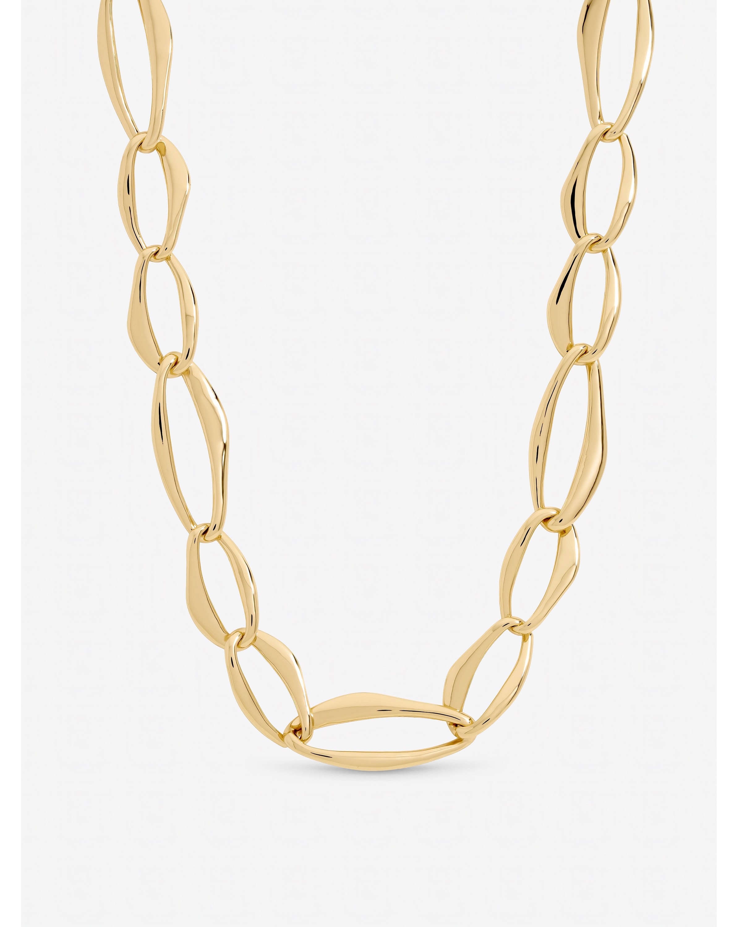 Gold Plated Large Link Chain Necklace